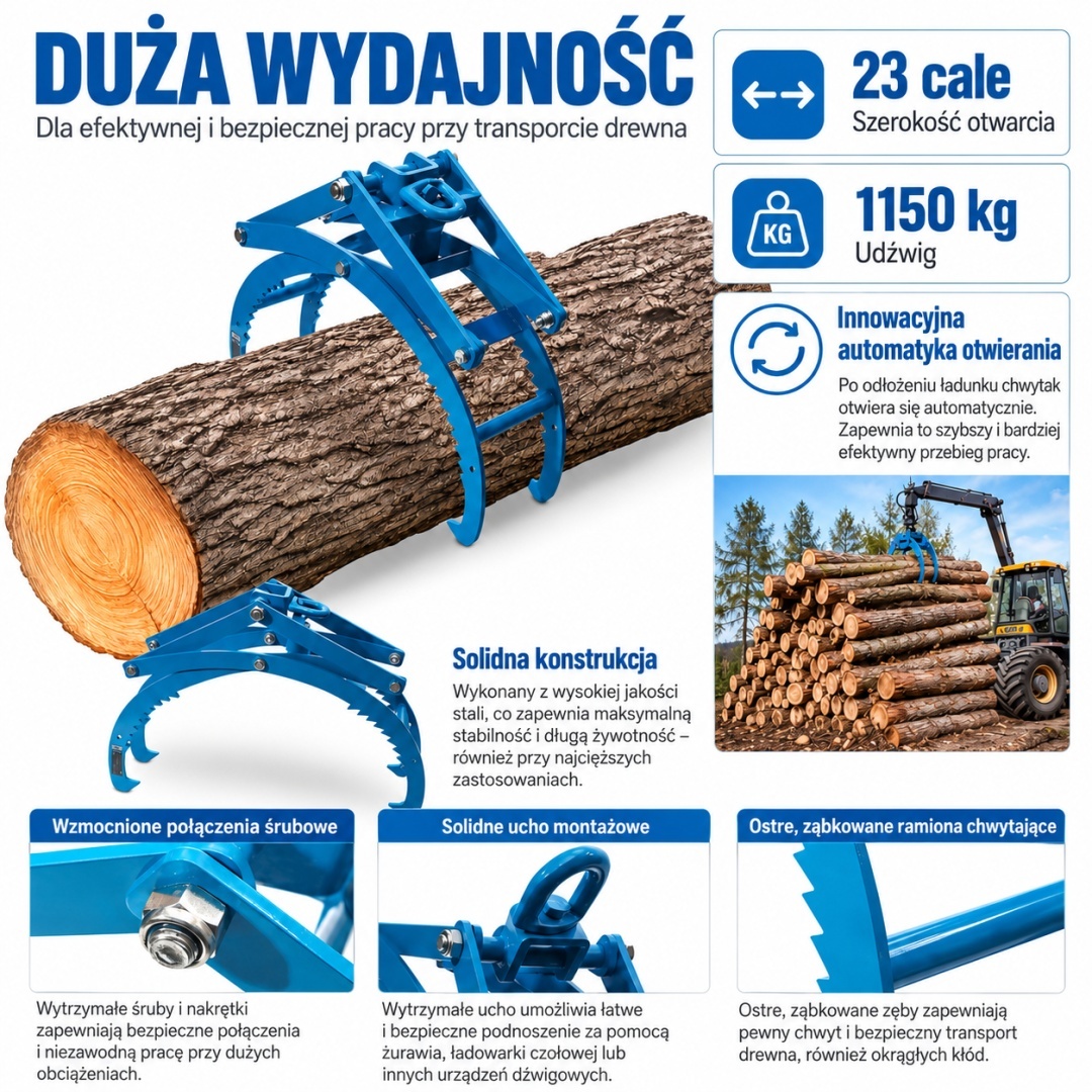 Automatické kleště na zvedání stromů s nosností do 1150 kg M19446